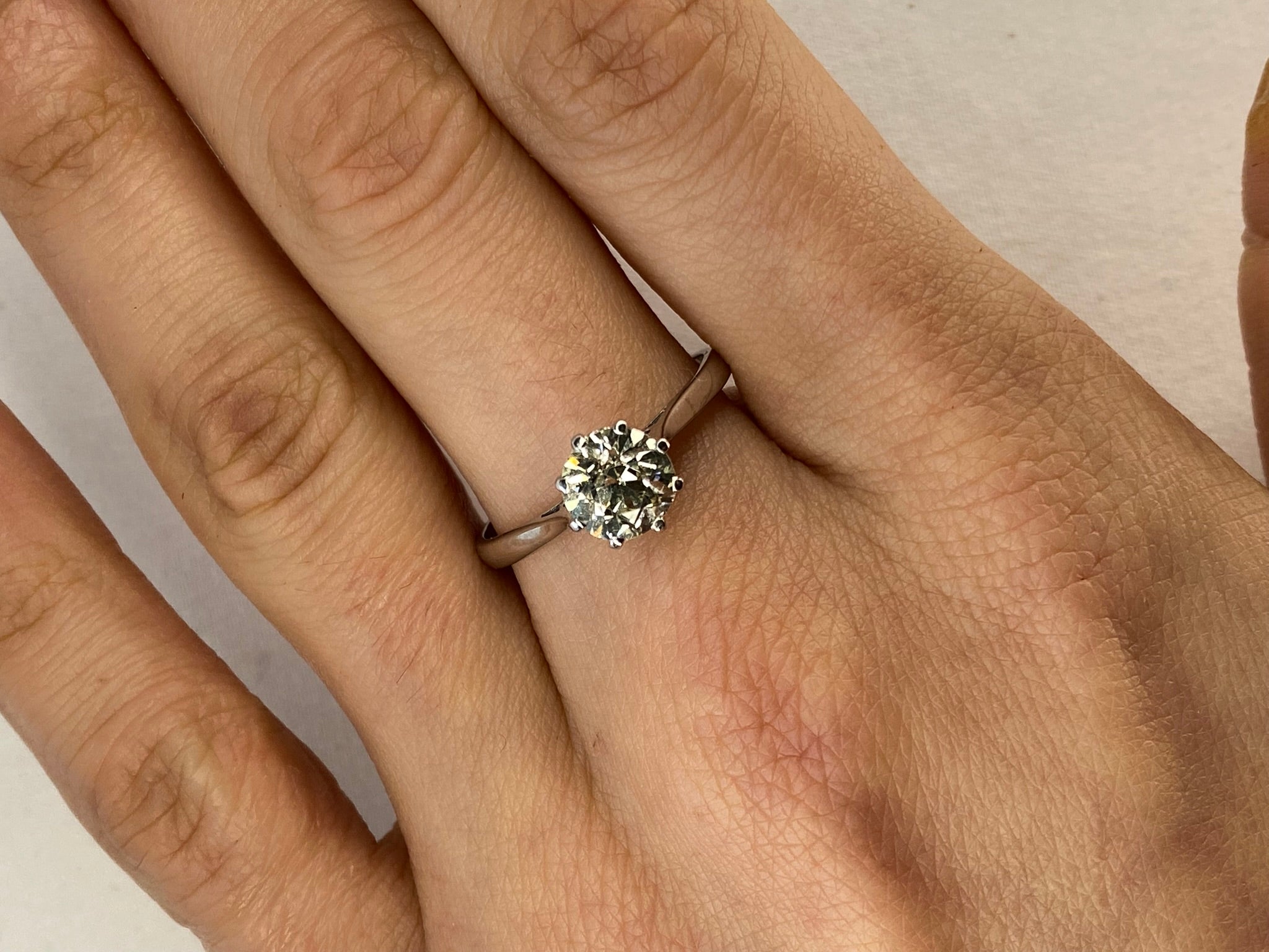 1.28ct Diamond Solitaire Engagement Ring in 18ct Gold – Certified L VS Diamond