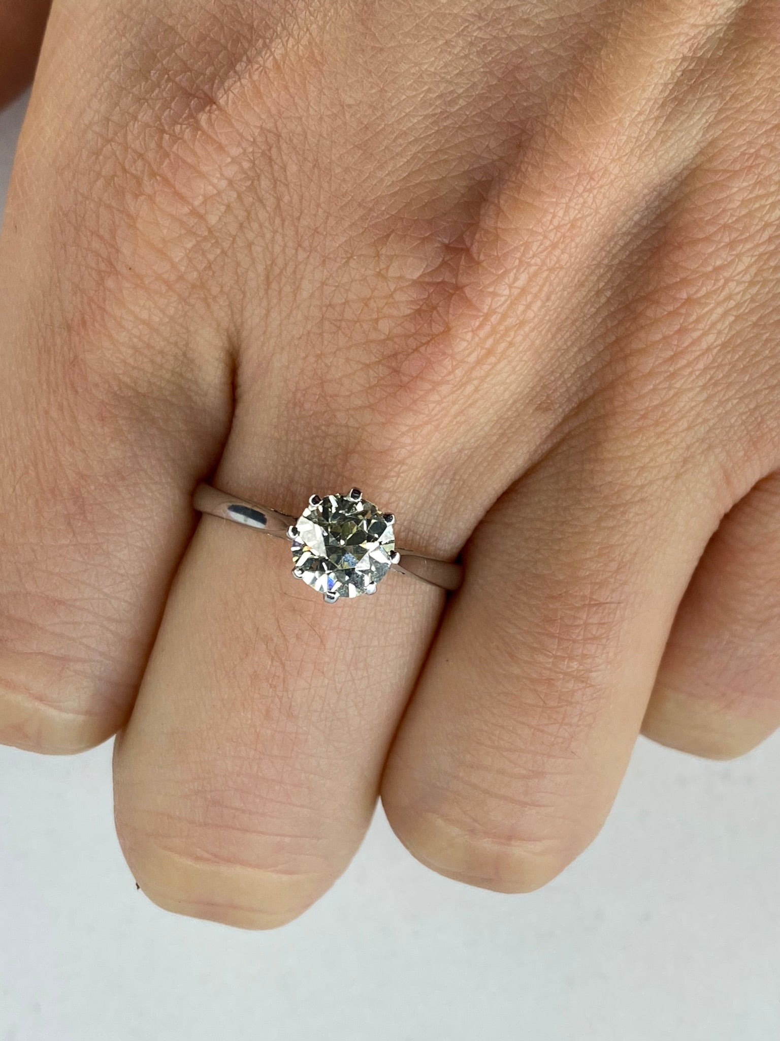 1.28ct Diamond Solitaire Engagement Ring in 18ct Gold – Certified L VS Diamond