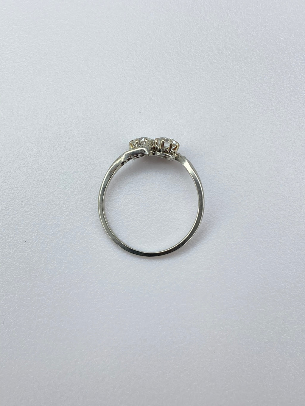 Antique Moi et Toi Diamond Ring | 0.80ct Old Mine Cut Platinum