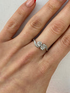 Antique Moi et Toi Diamond Ring | 0.80ct Old Mine Cut Platinum