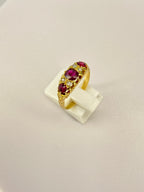 Victorian Ruby & Diamond Ring | 1.00ct Ruby | 18ct Yellow Gold