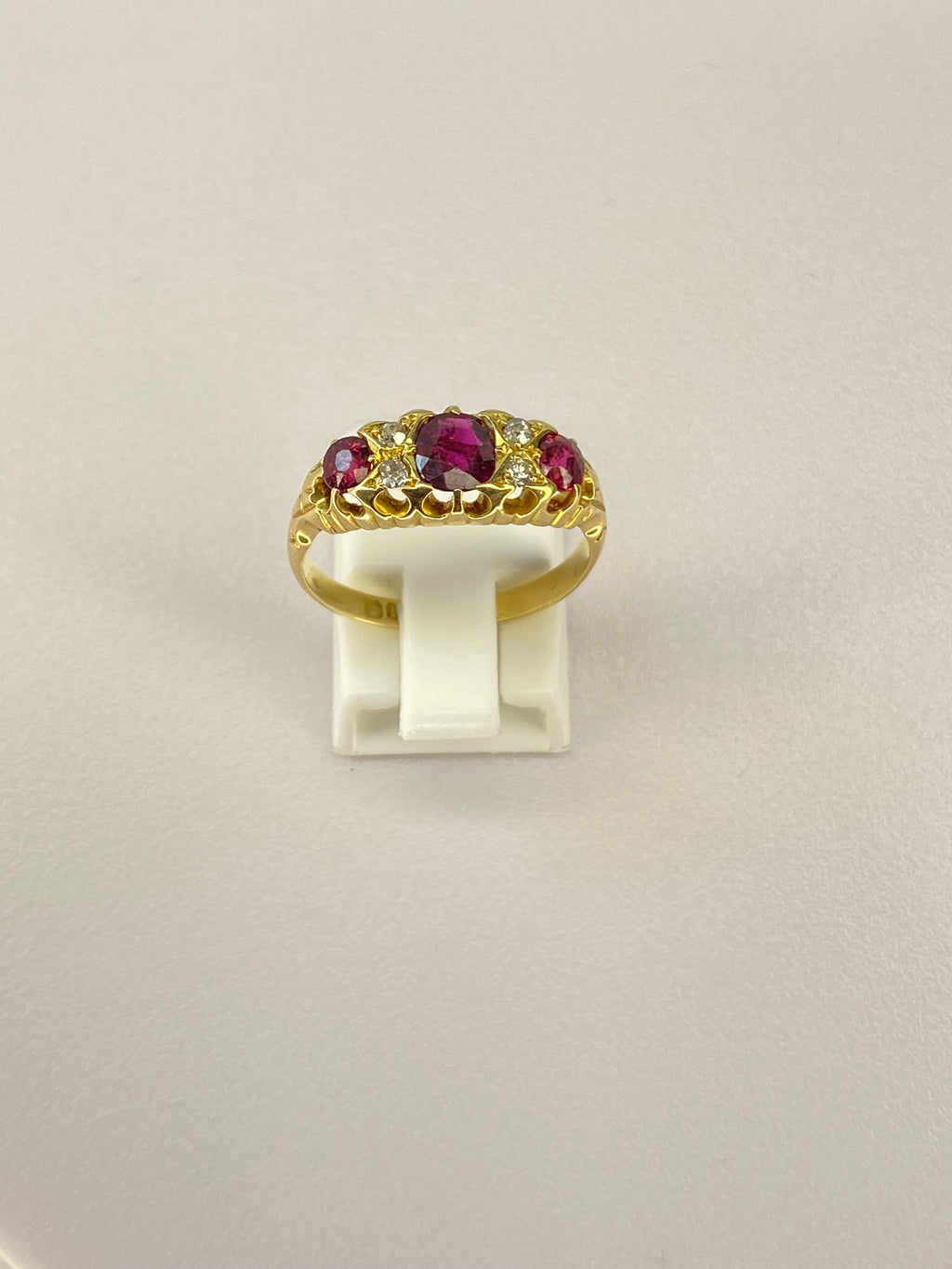 Victorian Ruby & Diamond Ring | 1.00ct Ruby | 18ct Yellow Gold