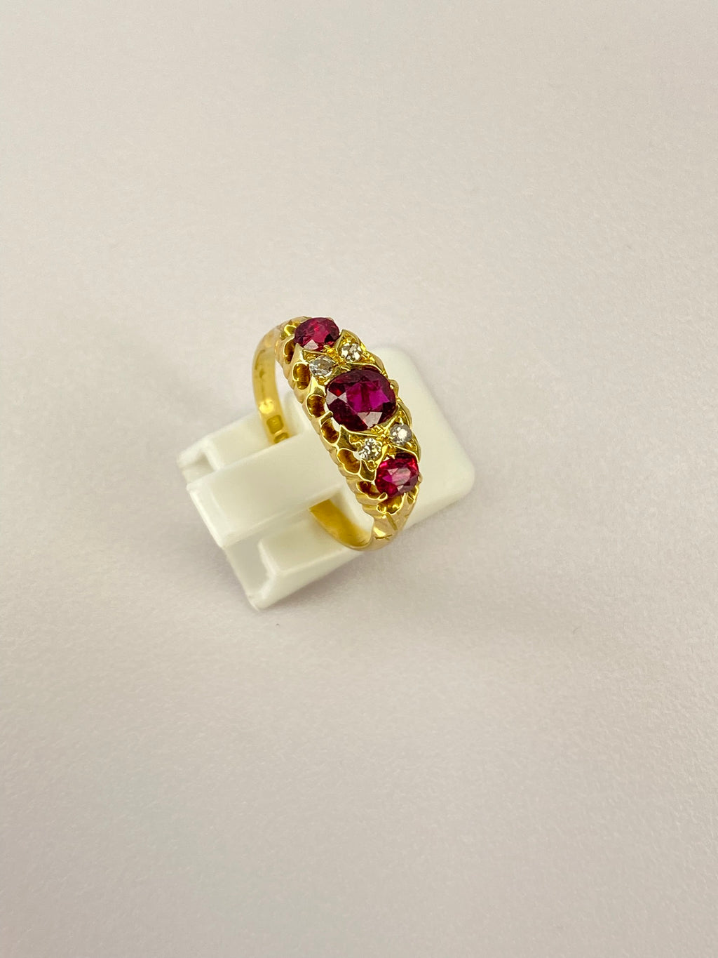 Victorian Ruby & Diamond Ring | 1.00ct Ruby | 18ct Yellow Gold