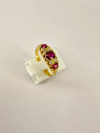 Victorian Ruby & Diamond Ring | 1.00ct Ruby | 18ct Yellow Gold