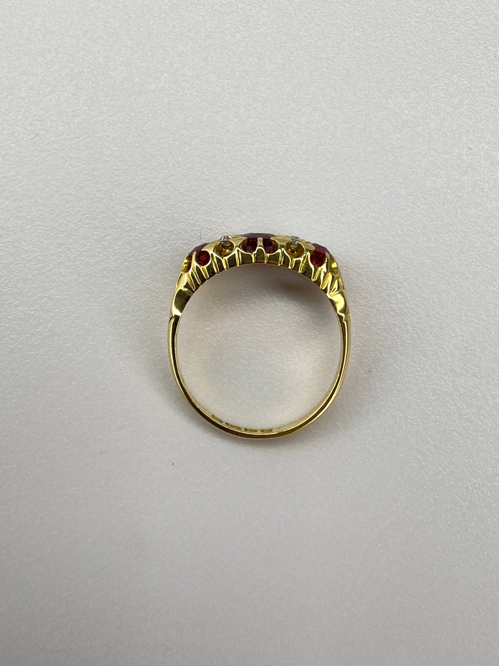 Victorian Ruby & Diamond Ring | 1.00ct Ruby | 18ct Yellow Gold