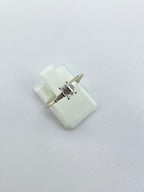 0.45ct Emerald Cut Diamond Three Stone Ring – 18KT Gold
