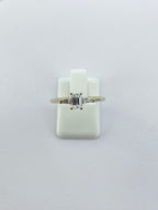 0.45ct Emerald Cut Diamond Three Stone Ring – 18KT Gold