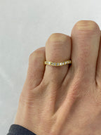 18K Yellow Gold Diamond Stackable Wedding Band | 0.22ct Diamond