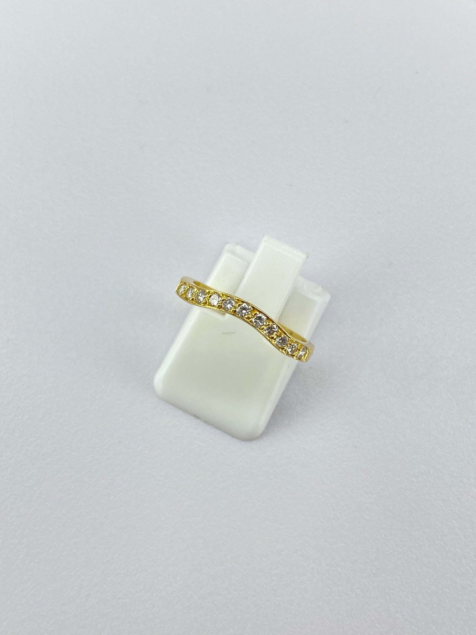 18K Yellow Gold Diamond Stackable Wedding Band | 0.22ct Diamond