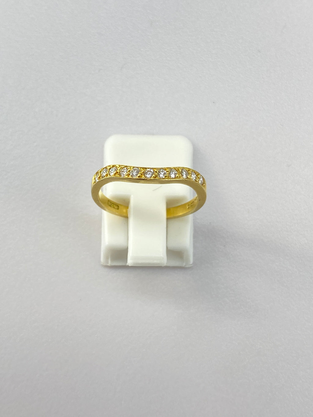 18K Yellow Gold Diamond Stackable Wedding Band | 0.22ct Diamond