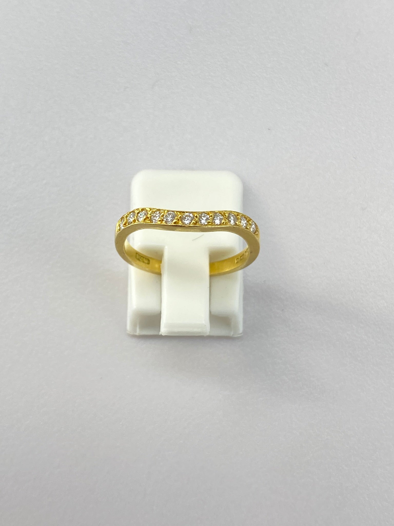 18K Yellow Gold Diamond Stackable Wedding Band | 0.22ct Diamond