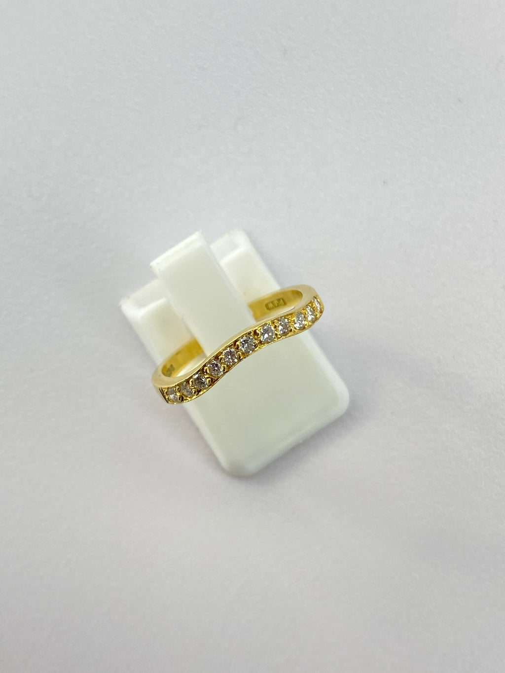 18K Yellow Gold Diamond Stackable Wedding Band | 0.22ct Diamond