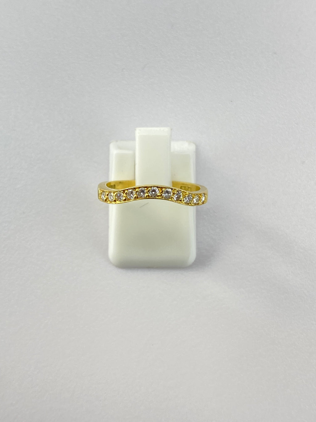 18K Yellow Gold Diamond Stackable Wedding Band | 0.22ct Diamond