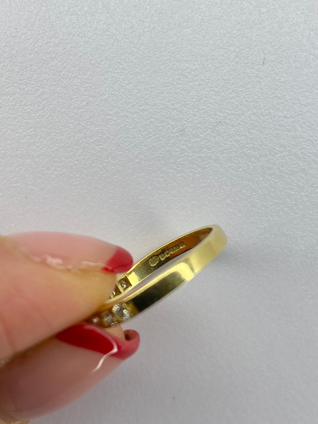 18K Yellow Gold Diamond Stackable Wedding Band | 0.22ct Diamond