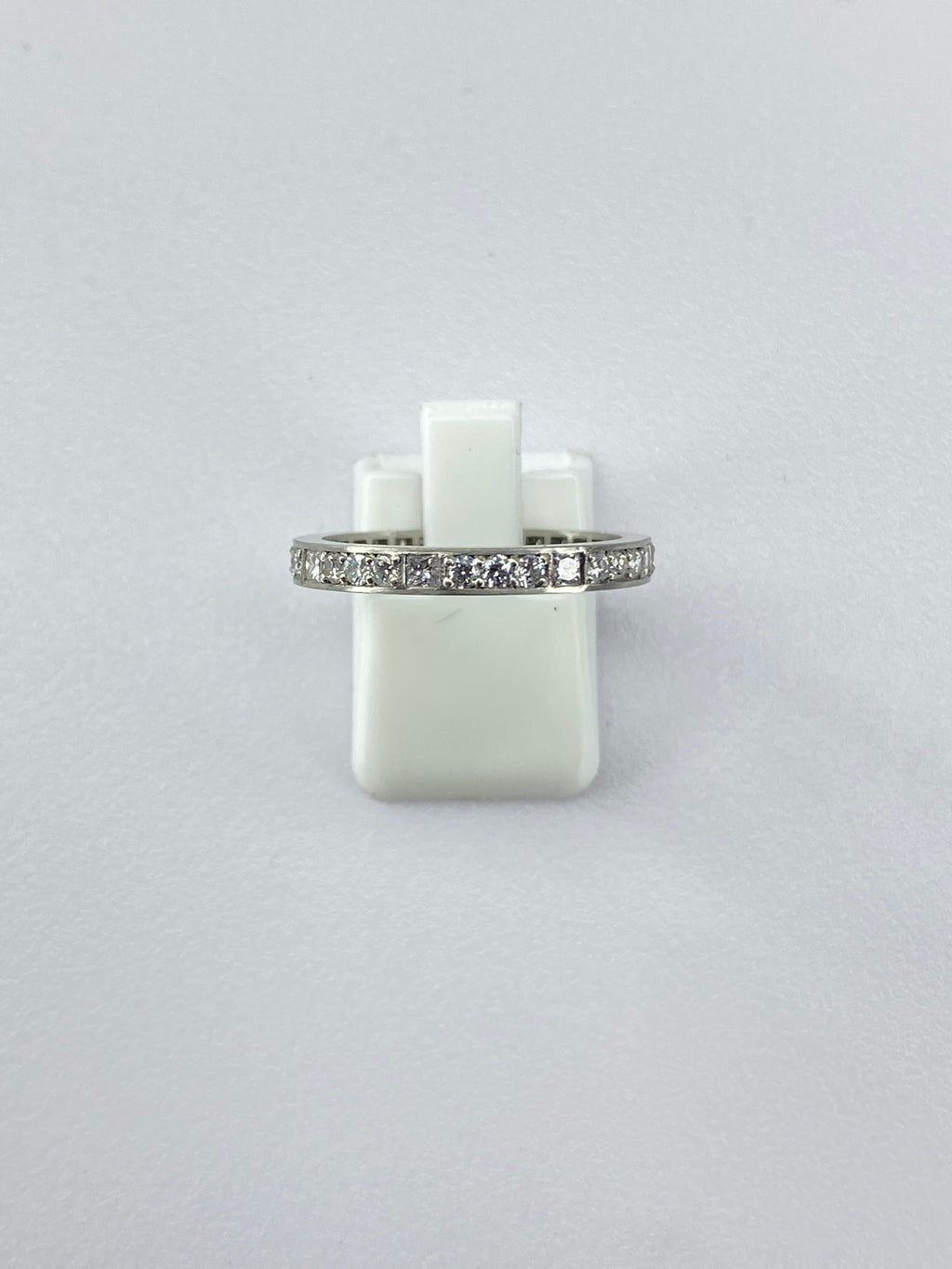 1.00ct Diamond Full Eternity Ring in Platinum – Round & Princess Cut, Size P