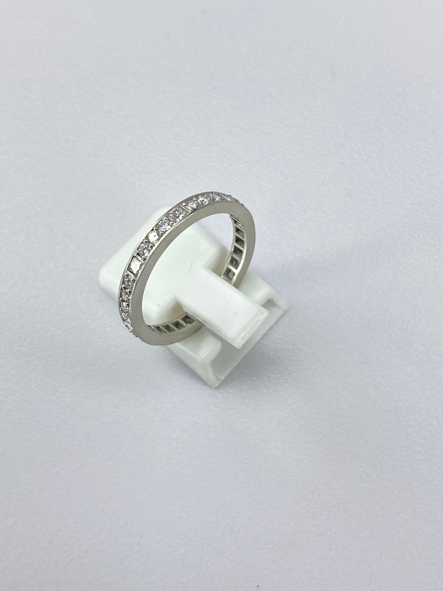 1.00ct Diamond Full Eternity Ring in Platinum – Round & Princess Cut, Size P