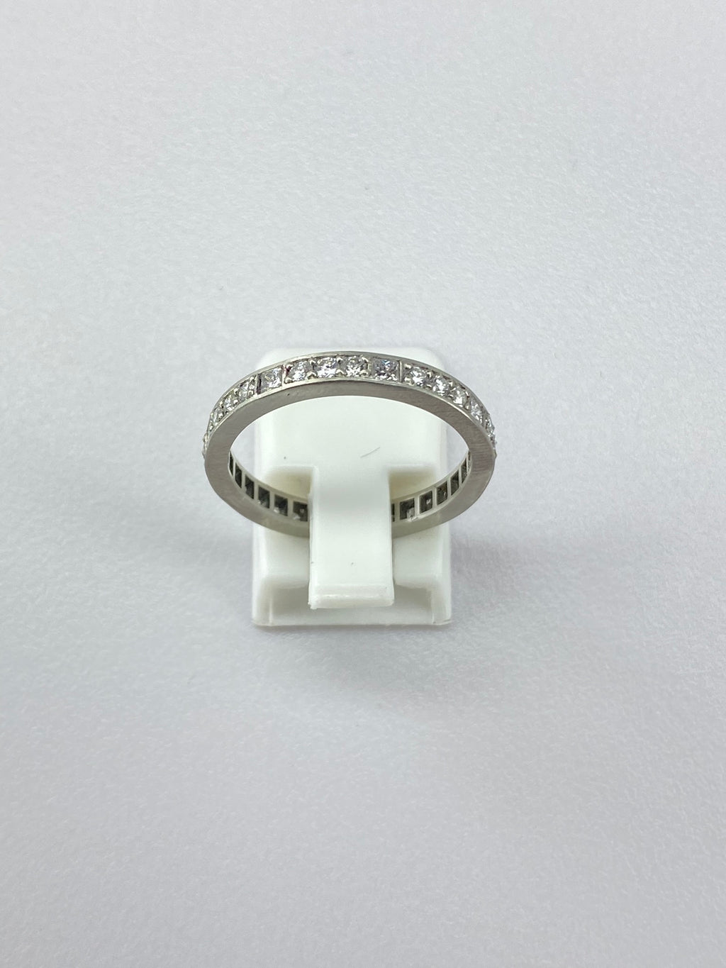 1.00ct Diamond Full Eternity Ring in Platinum – Round & Princess Cut, Size P