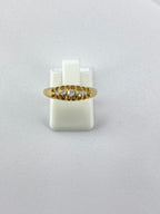 Victorian Five Stone Diamond Ring | 18K Yellow Gold Antique Band