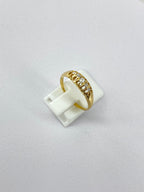 Victorian Five Stone Diamond Ring | 18K Yellow Gold Antique Band