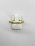 Rubover 5 Stone Diamond Ring in 18K Yellow Gold & Platinum | 0.20ct Diamond Band