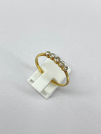 Rubover 5 Stone Diamond Ring in 18K Yellow Gold & Platinum | 0.20ct Diamond Band