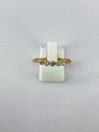 Rubover 5 Stone Diamond Ring in 18K Yellow Gold & Platinum | 0.20ct Diamond Band