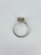 1.00ct Salt & Pepper Diamond Solitaire Engagement Ring Platinum Round