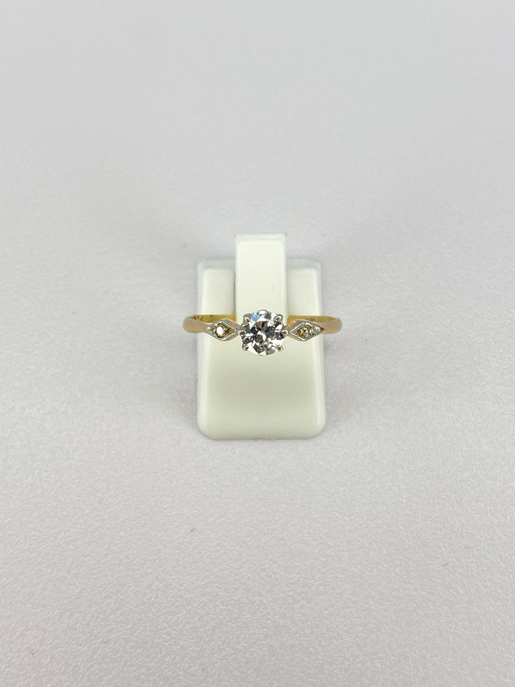 0.50ct Dainty Diamond Engagement Ring | Gold & Platinum Vintage Style