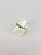 0.50ct Dainty Diamond Engagement Ring | Gold & Platinum Vintage Style