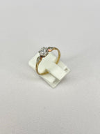 0.50ct Dainty Diamond Engagement Ring | Gold & Platinum Vintage Style
