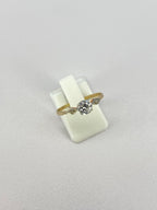 0.50ct Dainty Diamond Engagement Ring | Gold & Platinum Vintage Style