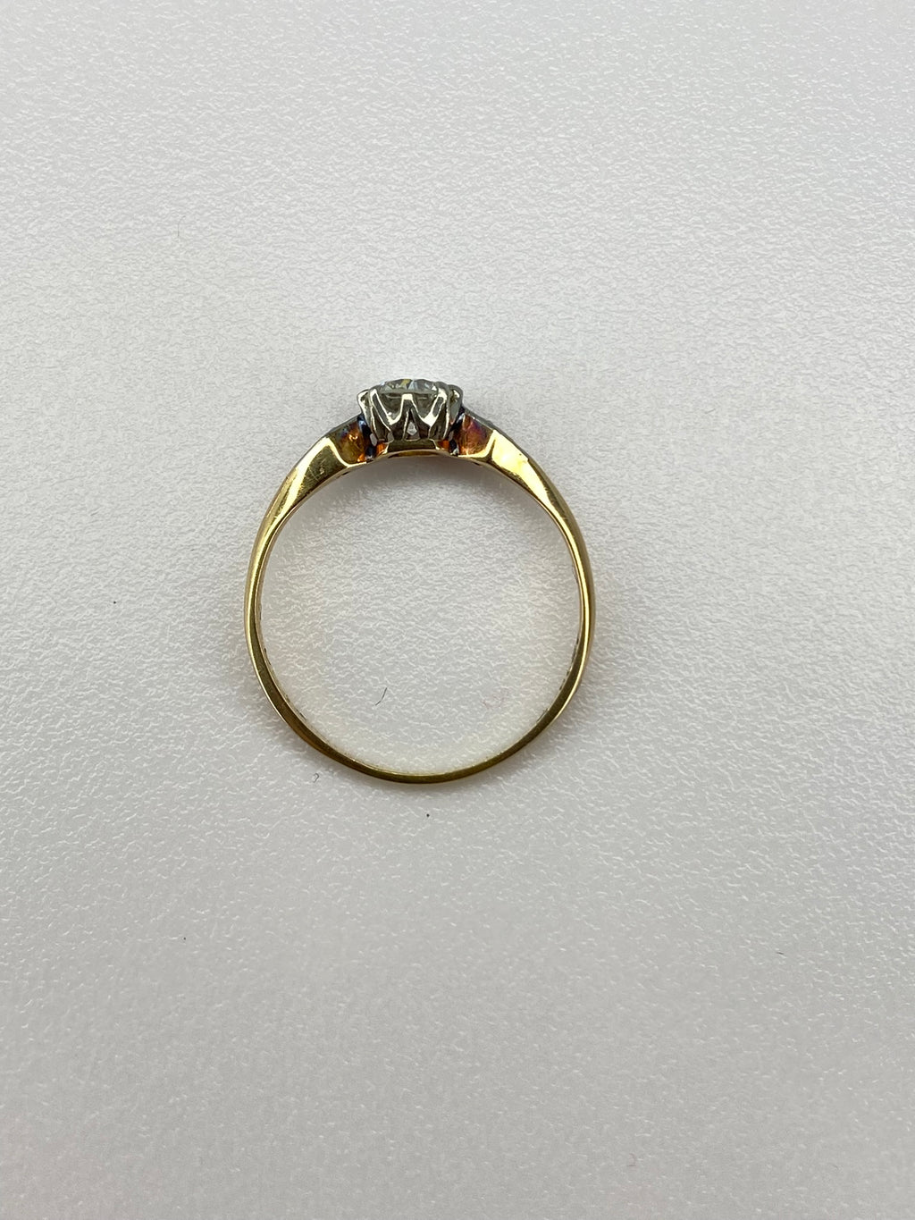 0.50ct Dainty Diamond Engagement Ring | Gold & Platinum Vintage Style