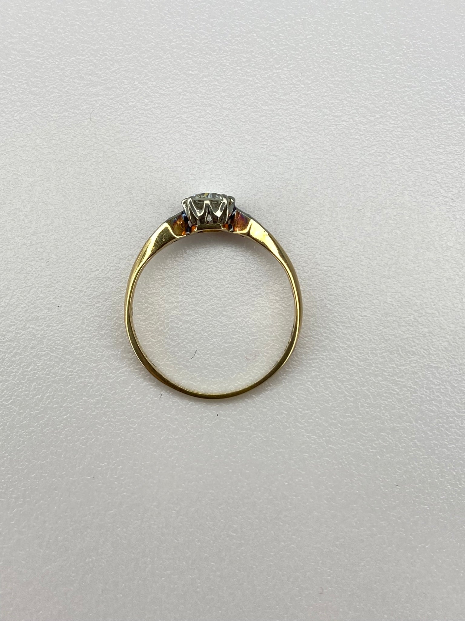 0.50ct Dainty Diamond Engagement Ring | Gold & Platinum Vintage Style