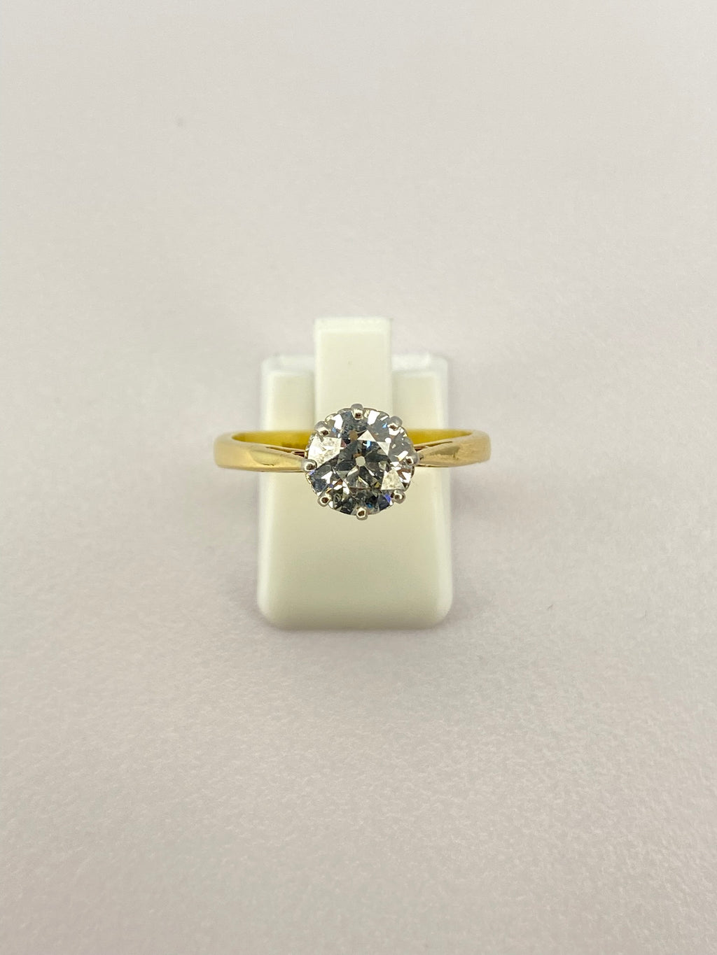 1.40ct Diamond Solitaire Engagement Ring F–G SI3 Platinum & 18ct Gold