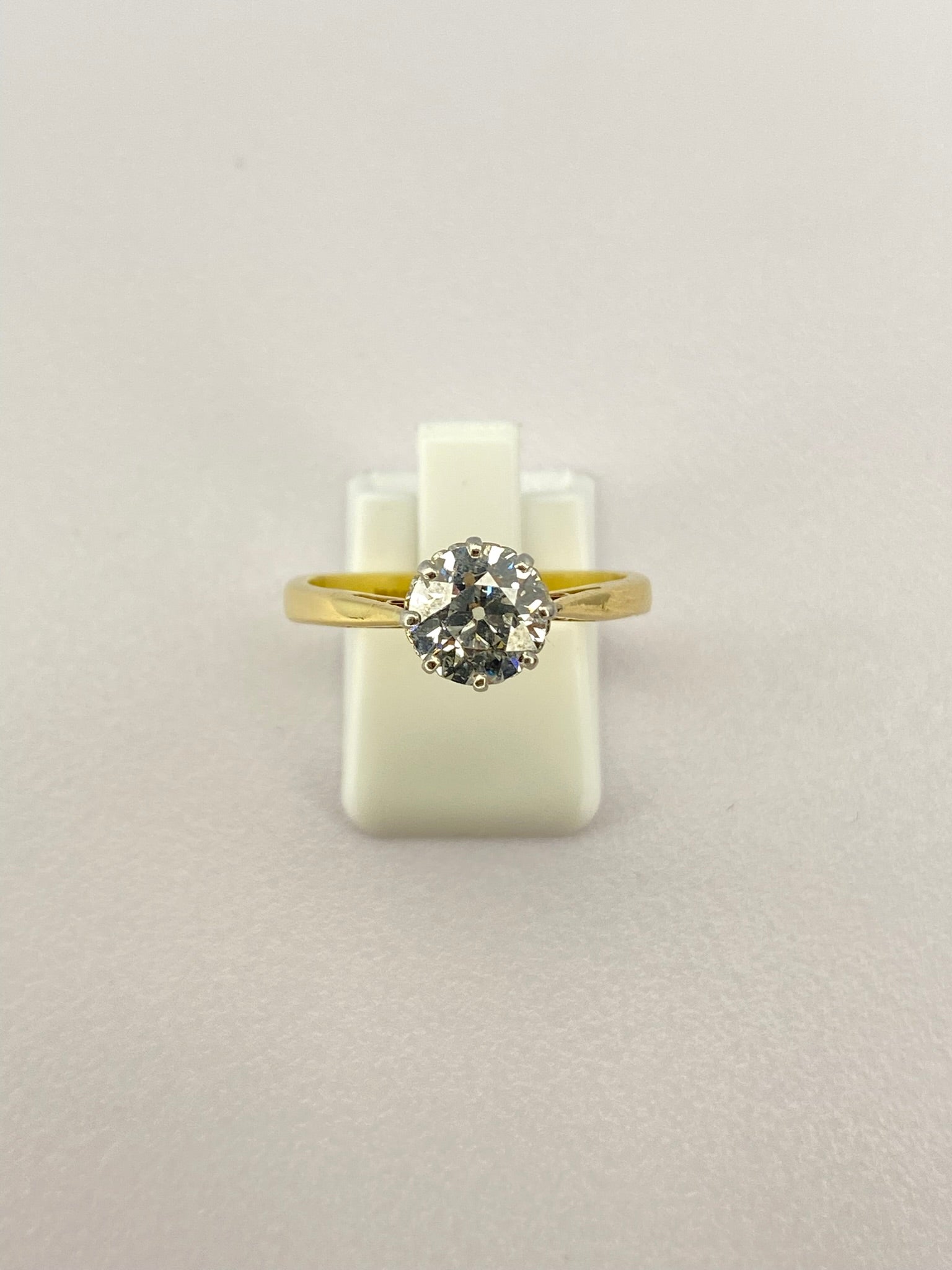 1.40ct Diamond Solitaire Engagement Ring F–G SI3 Platinum & 18ct Gold