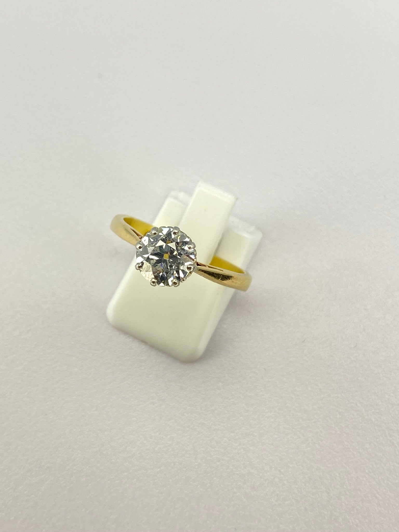 1.40ct Diamond Solitaire Engagement Ring F–G SI3 Platinum & 18ct Gold