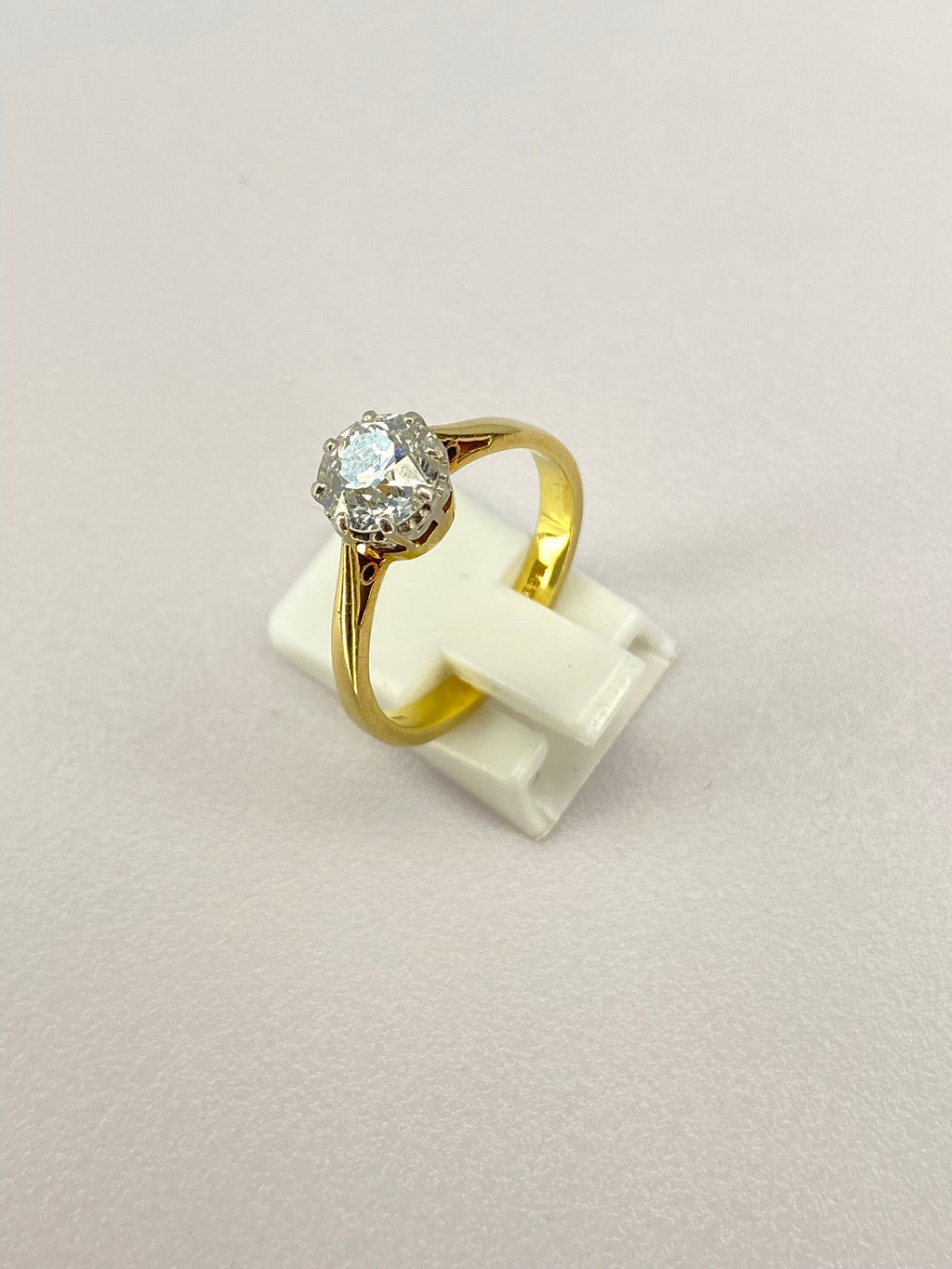 1.40ct Diamond Solitaire Engagement Ring F–G SI3 Platinum & 18ct Gold