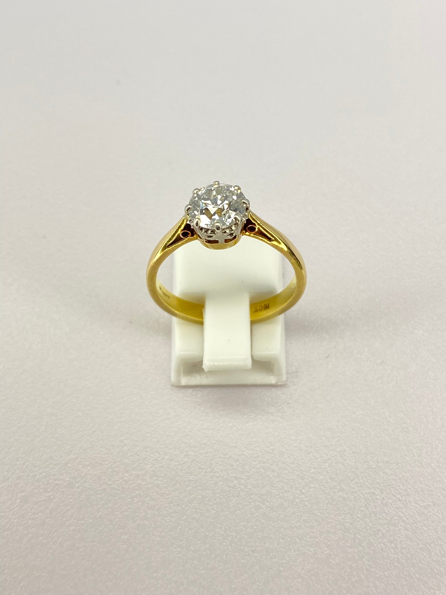 1.40ct Diamond Solitaire Engagement Ring F–G SI3 Platinum & 18ct Gold