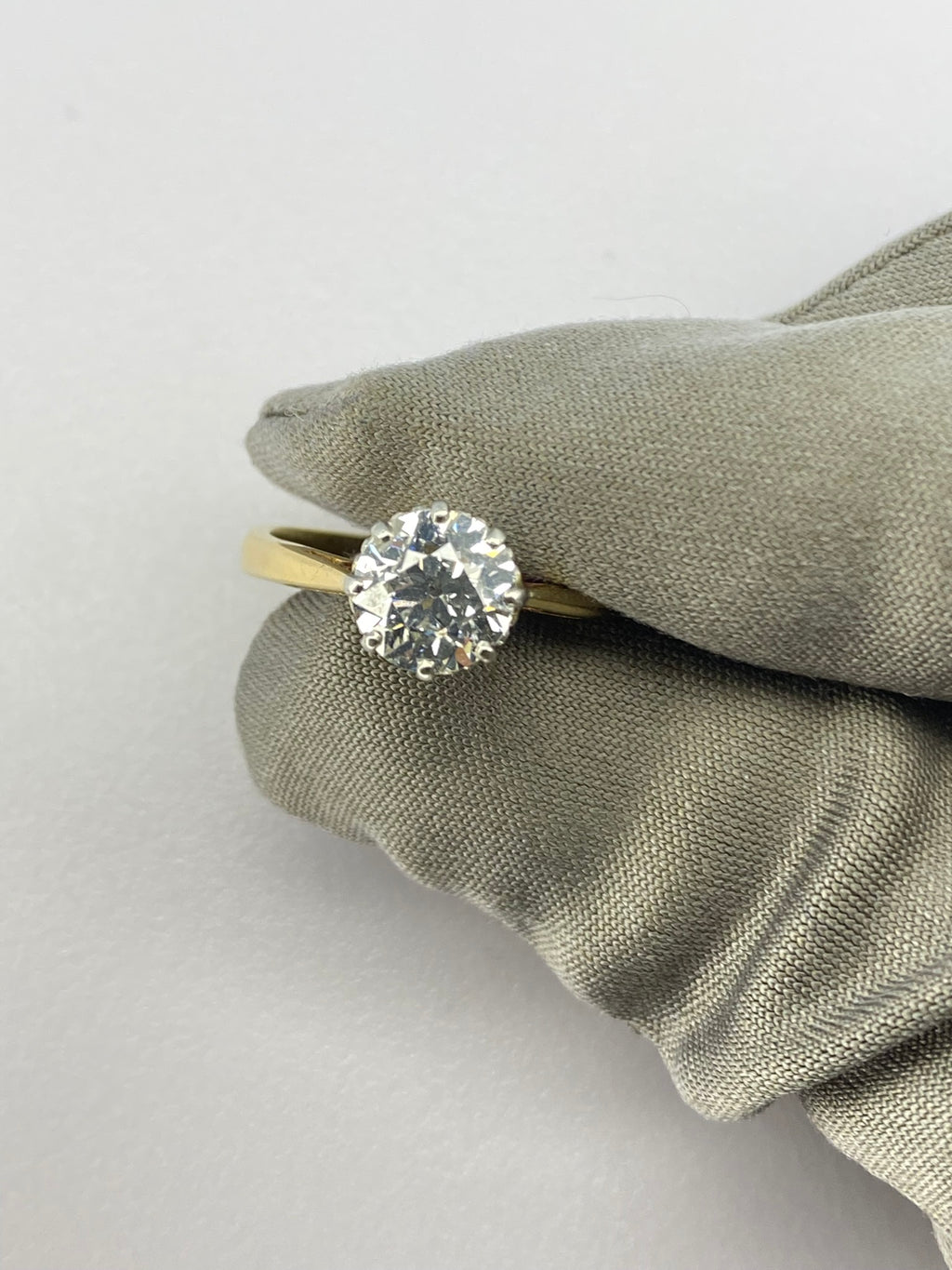 1.40ct Diamond Solitaire Engagement Ring F–G SI3 Platinum & 18ct Gold