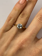 1.40ct Diamond Solitaire Engagement Ring F–G SI3 Platinum & 18ct Gold