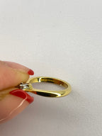 Vintage Solitaire Diamond Ring | 0.35ct Round Cut in 18ct Yellow Gold & Platinum